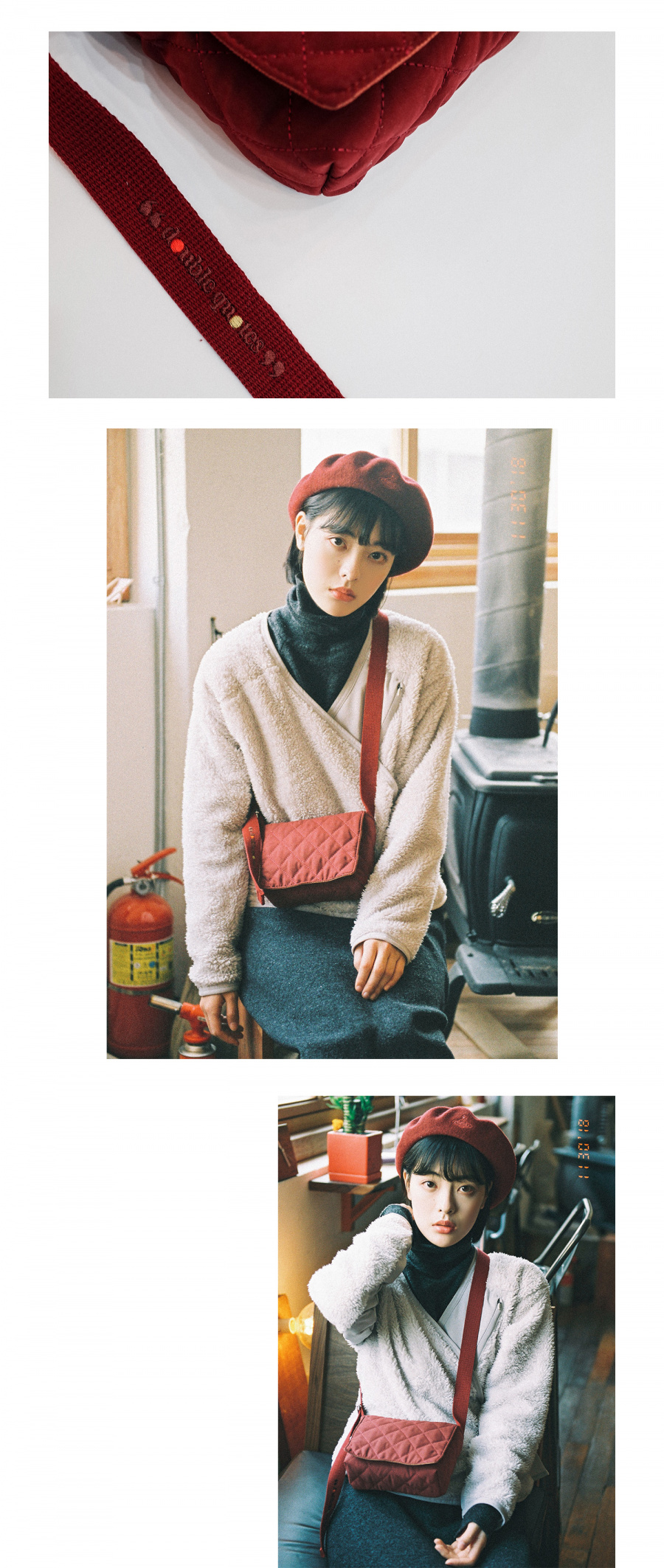 더블쿼츠(DOUBLE QUOTES) 파프리카 미니 백 (레드)