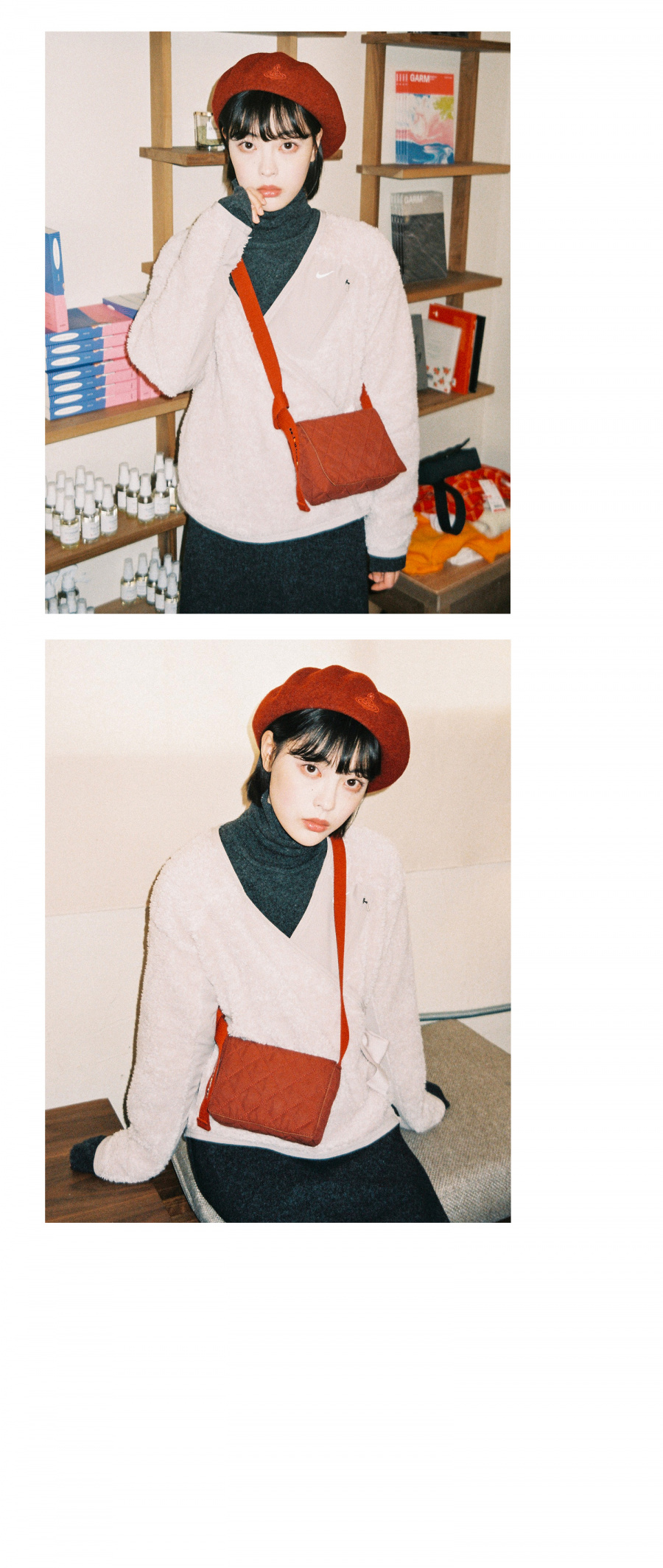 더블쿼츠(DOUBLE QUOTES) 파프리카 미니 백 (레드)