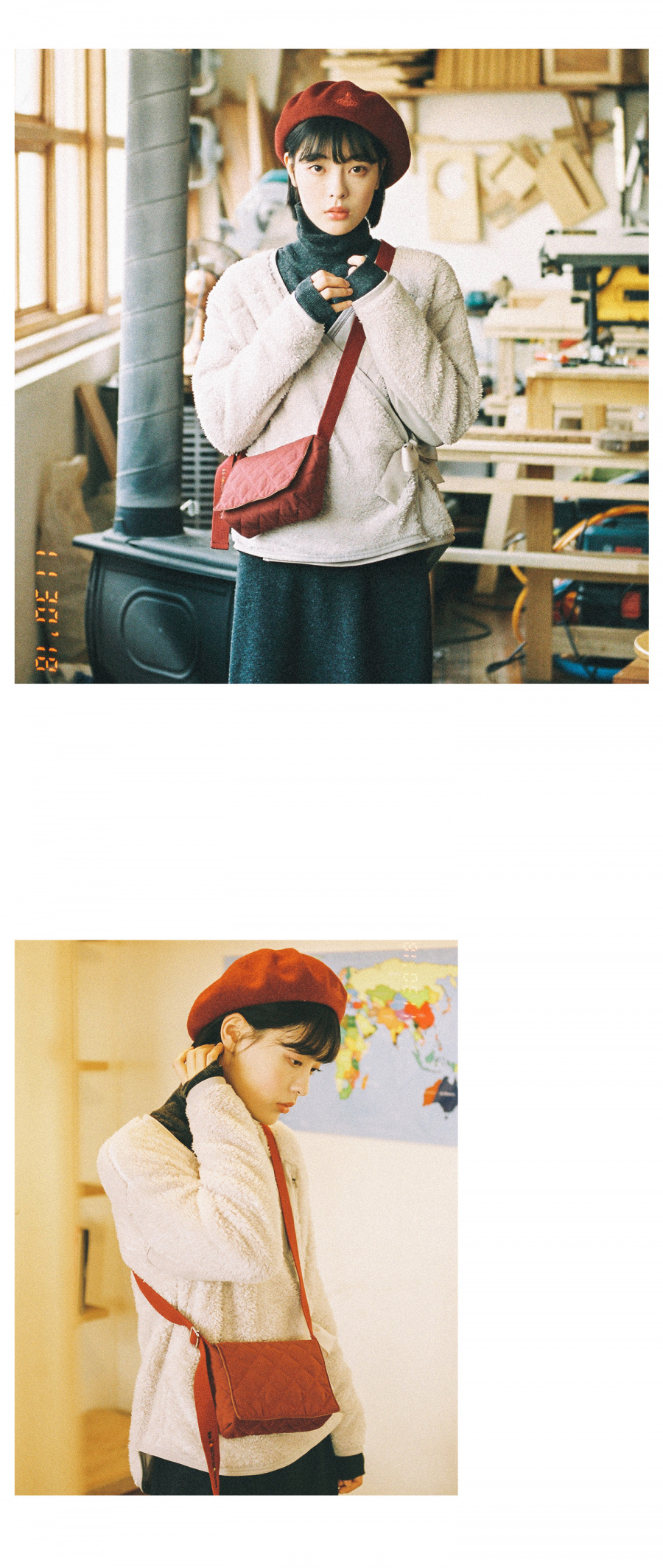 더블쿼츠(DOUBLE QUOTES) 파프리카 미니 백 (레드)