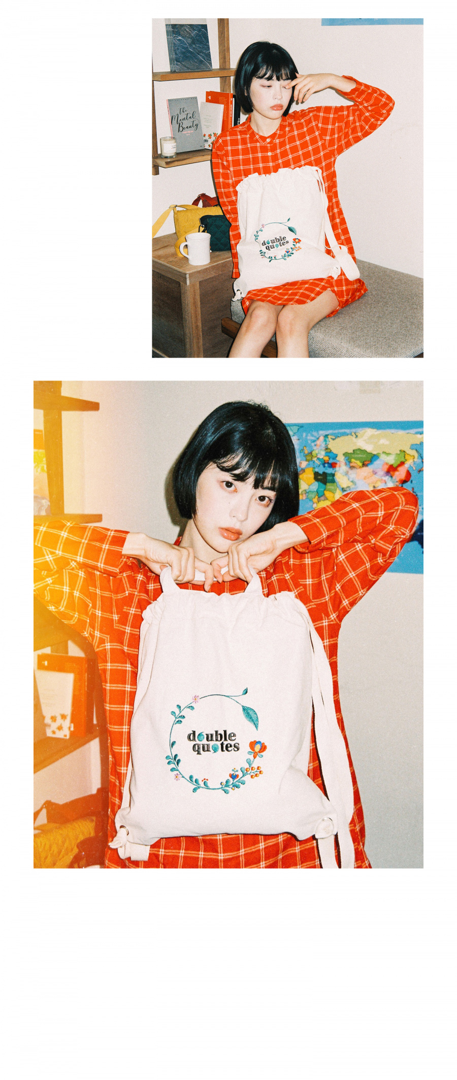 더블쿼츠(DOUBLE QUOTES) 투 웨이 로고 백