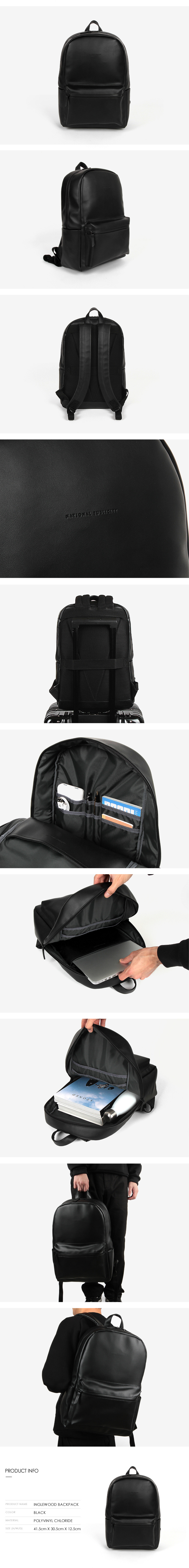 내셔널 퍼블리시티(NATIONAL PUBLICITY) INGLEWOOD BACKPACK_BLACK 백팩_블랙