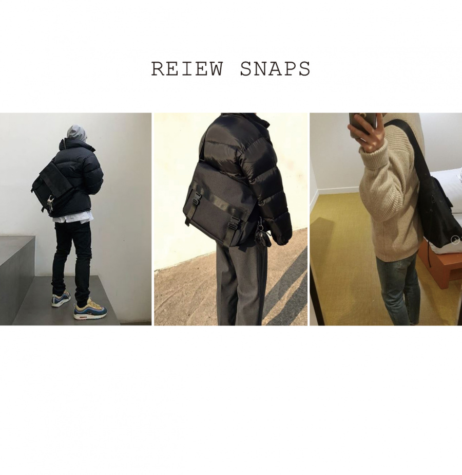 메종미네드(MAISON MINED) TWO BUCKLE MESSENGER BAG