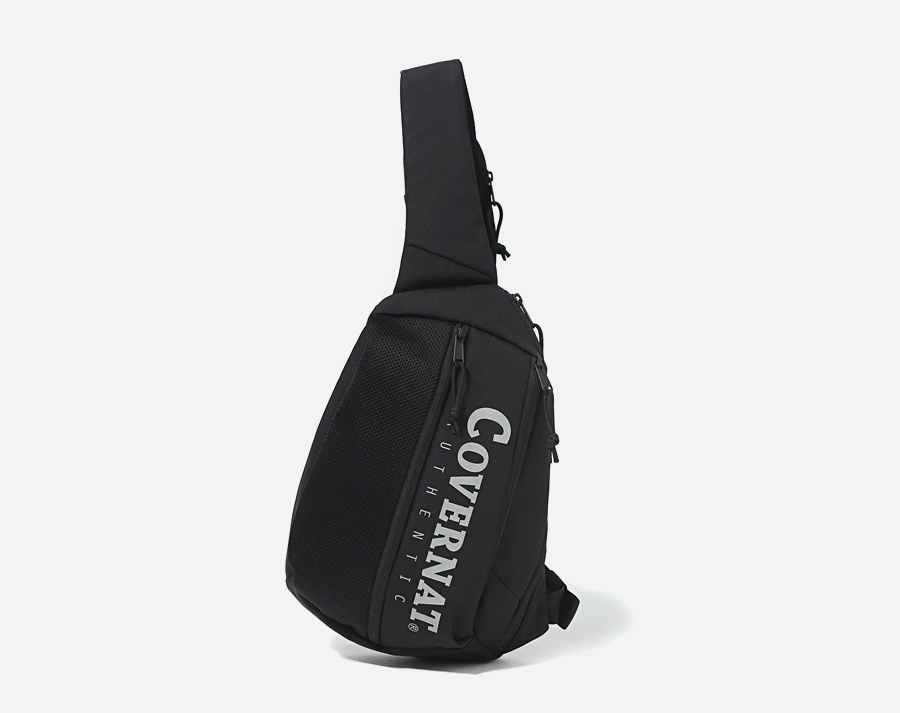 커버낫(COVERNAT) CORDURA AUTHENTIC LOGO SLING BAG BLACK