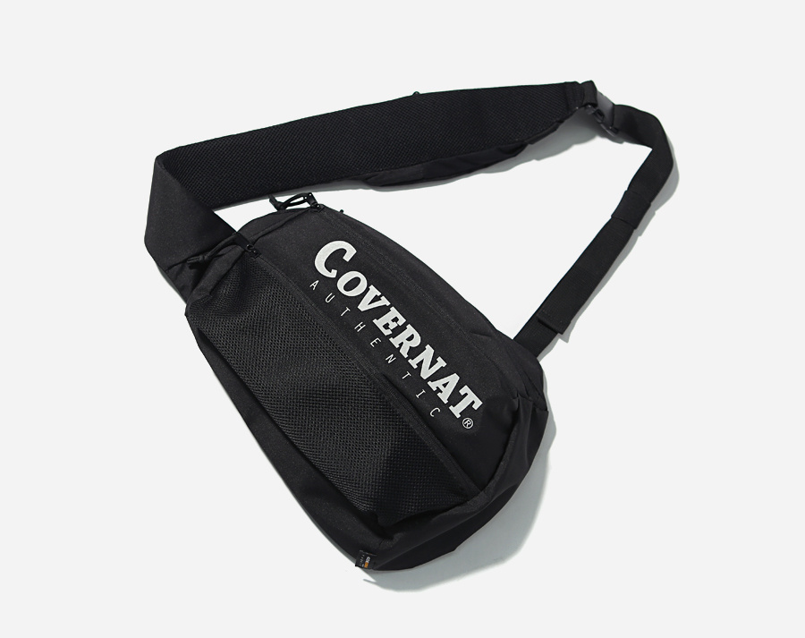 커버낫(COVERNAT) CORDURA AUTHENTIC LOGO SLING BAG BLACK