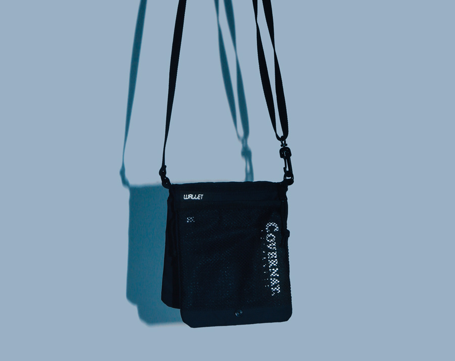 커버낫(COVERNAT) AUTHENTIC LOGO 2WAY SACOCHE BAG BLACK