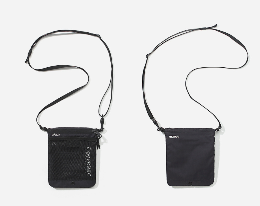 커버낫(COVERNAT) AUTHENTIC LOGO 2WAY SACOCHE BAG BLACK