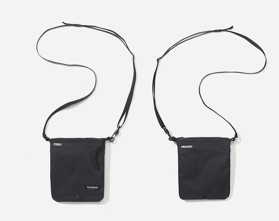 커버낫(COVERNAT) AUTHENTIC LOGO 2WAY SACOCHE BAG BLACK