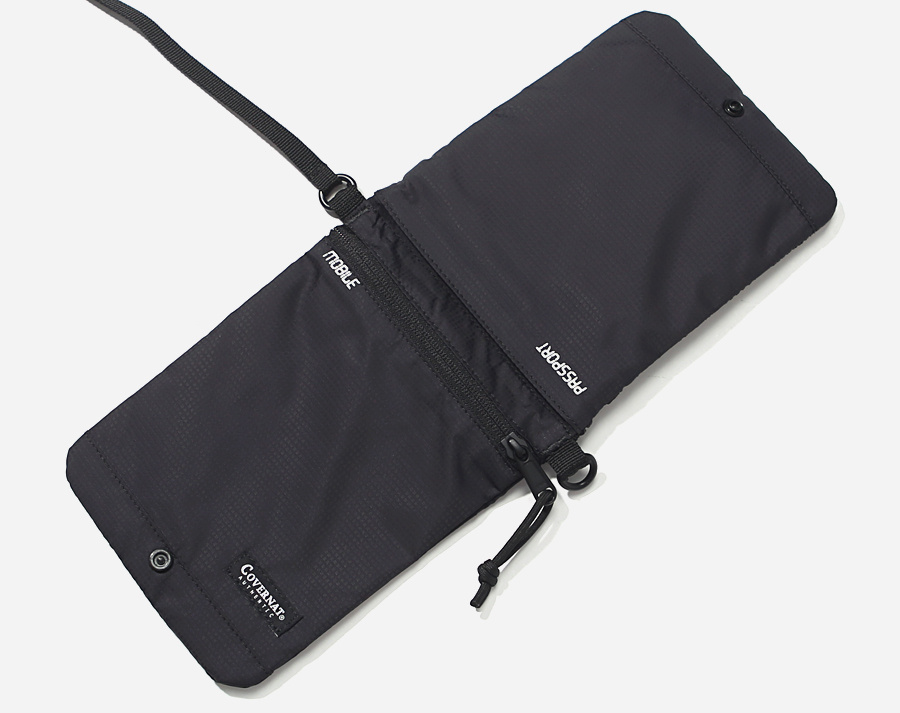 커버낫(COVERNAT) AUTHENTIC LOGO 2WAY SACOCHE BAG BLACK