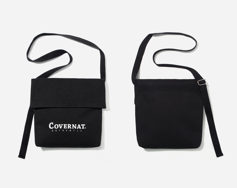 커버낫(COVERNAT) AUTENTIC LOGO FLAP SHOULDER BAG BLACK