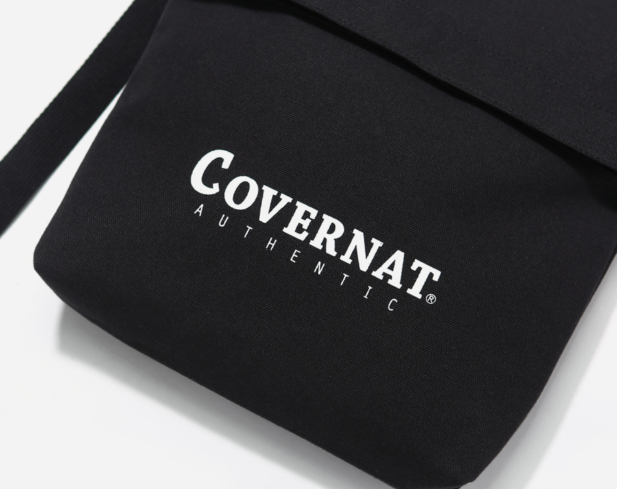 커버낫(COVERNAT) AUTENTIC LOGO FLAP SHOULDER BAG BLACK