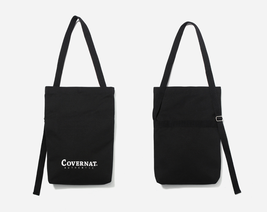 커버낫(COVERNAT) AUTENTIC LOGO FLAP SHOULDER BAG BLACK