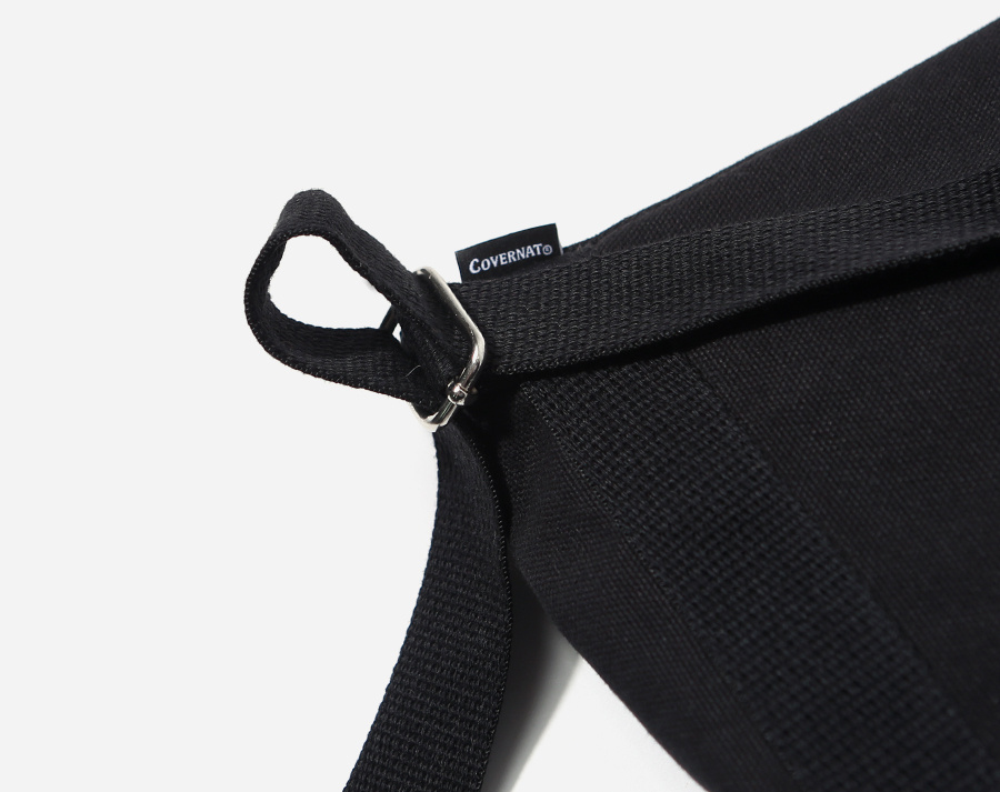 커버낫(COVERNAT) AUTENTIC LOGO FLAP SHOULDER BAG BLACK