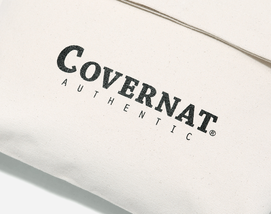 커버낫(COVERNAT) AUTENTIC LOGO FLAP SHOULDER BAG WHITE
