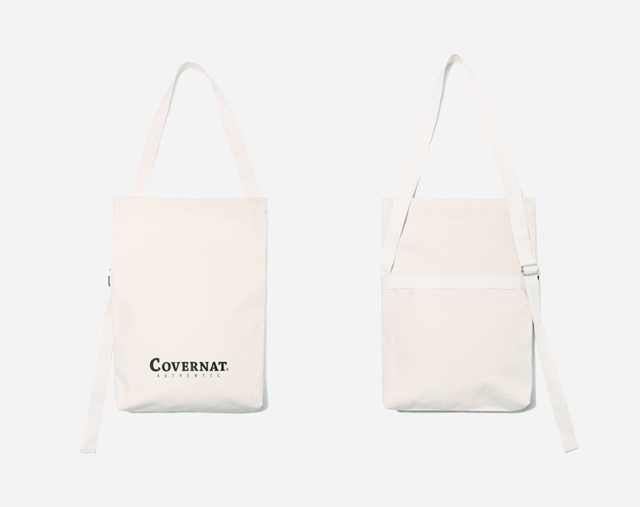 커버낫(COVERNAT) AUTENTIC LOGO FLAP SHOULDER BAG WHITE
