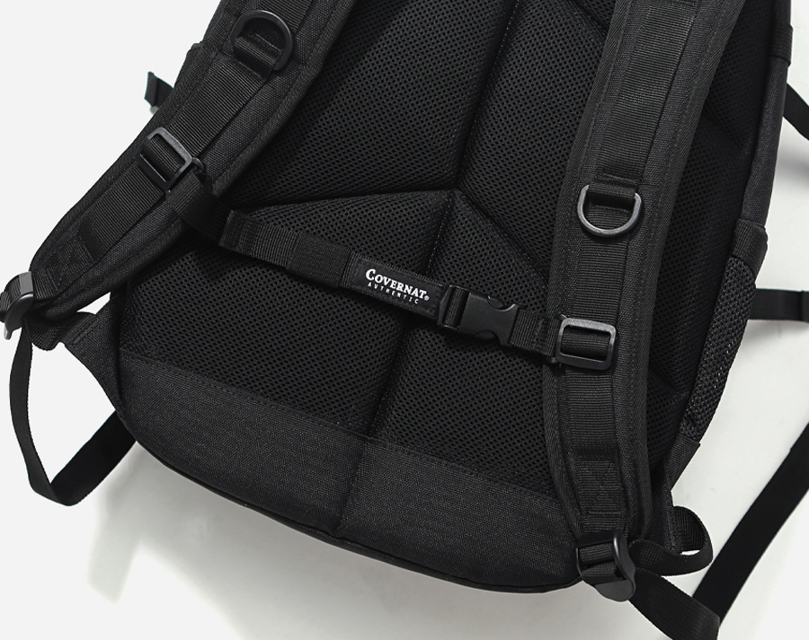 커버낫(COVERNAT) CORDURA AUTHENTIC LOGO RUCK SACK BLACK