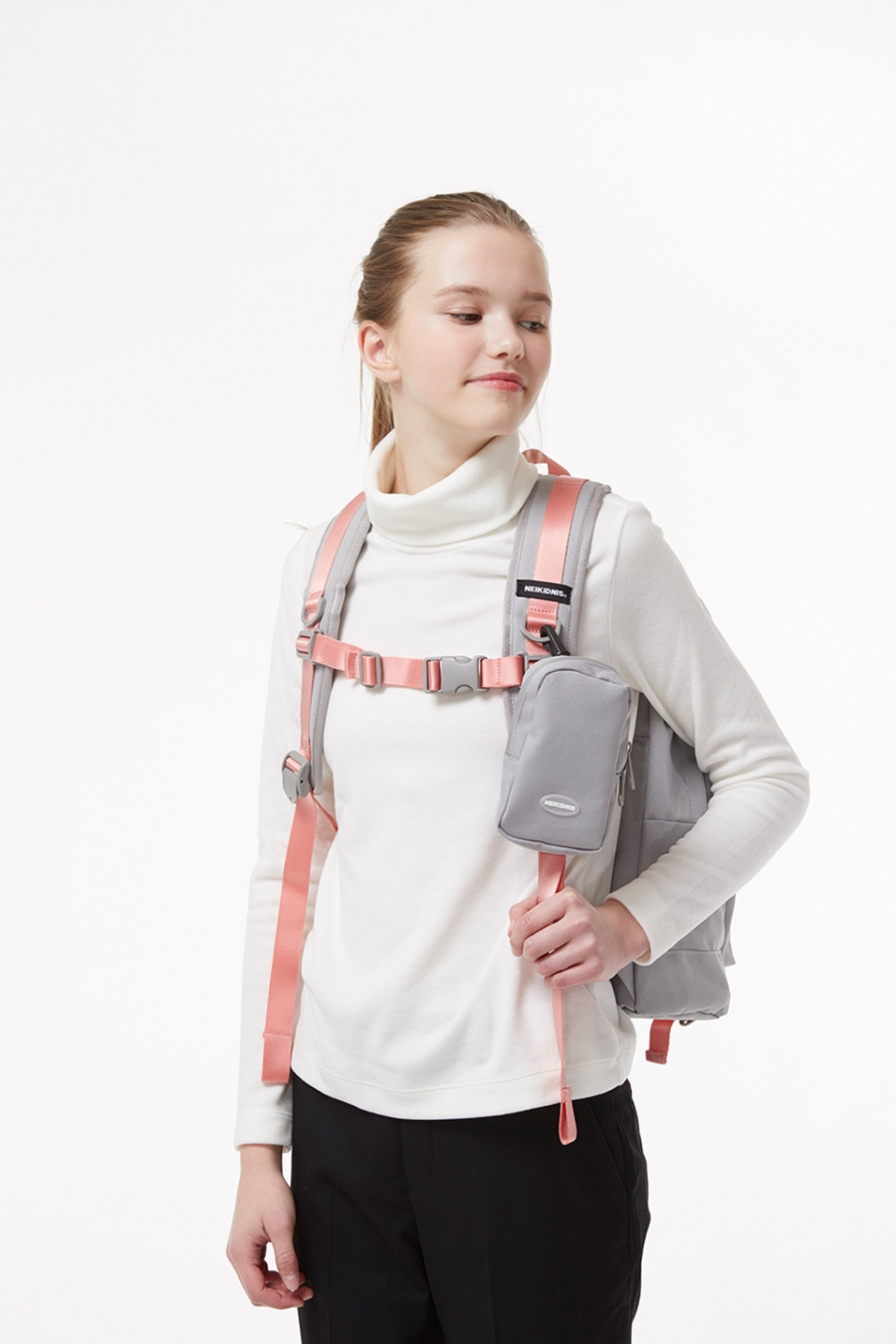 네이키드니스(NEIKIDNIS) COMPACT DAYPACK / GRAY PINK
