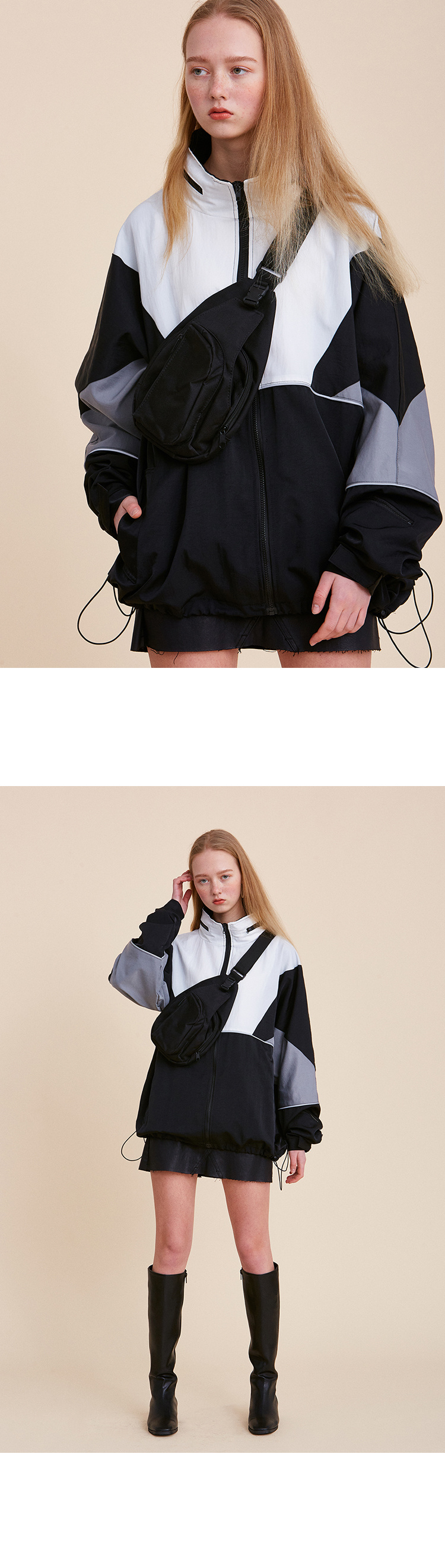 브아빗(VOIEBIT) V820 밀리터리 웨이스트백-(베이지)