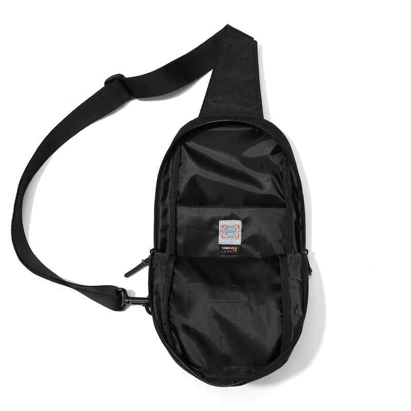 이벳필드(EBBETSFIELD) CORDURA VERTICAL SLING BAG BLACK