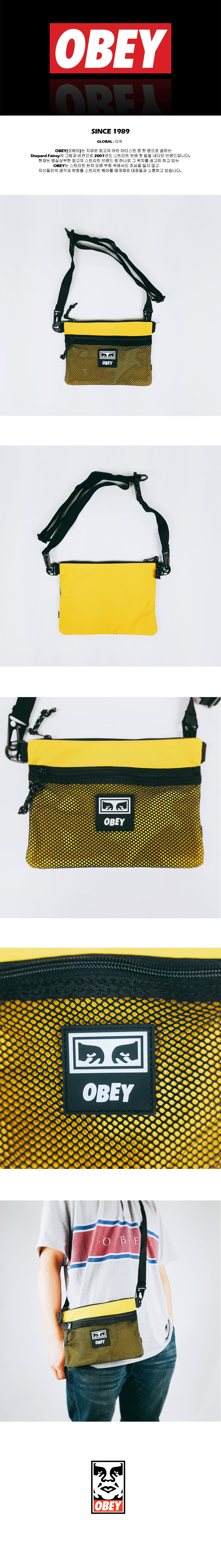 오베이(OBEY) 크로스 사이드백 CONDITIONS SIDE BAG (100010110-YEL)