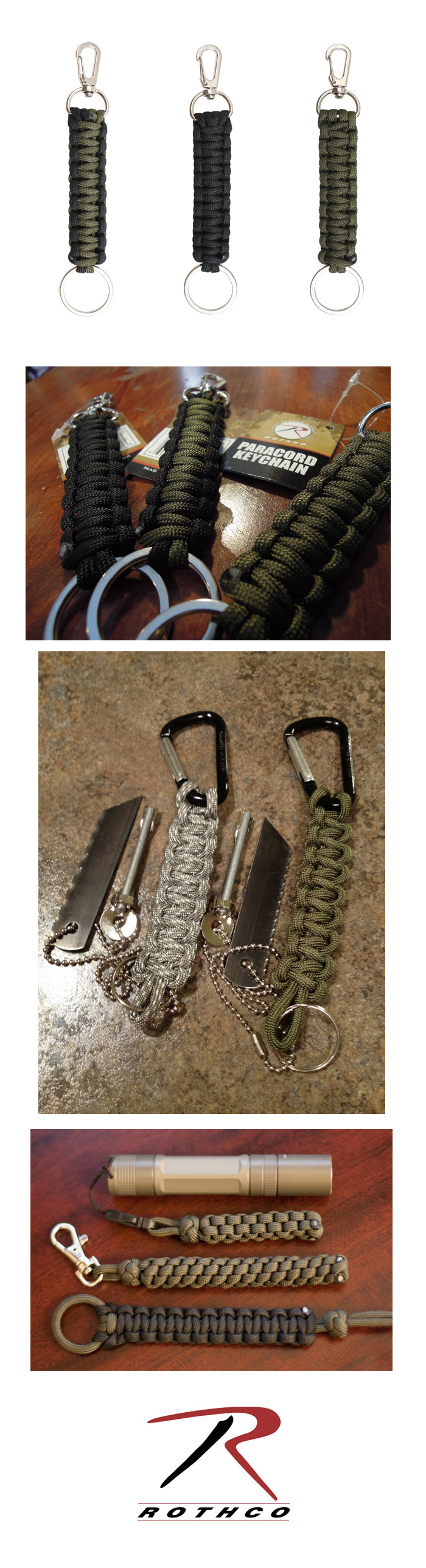 로스코(ROTHCO) PARACORD KEYCHAIN BLACK