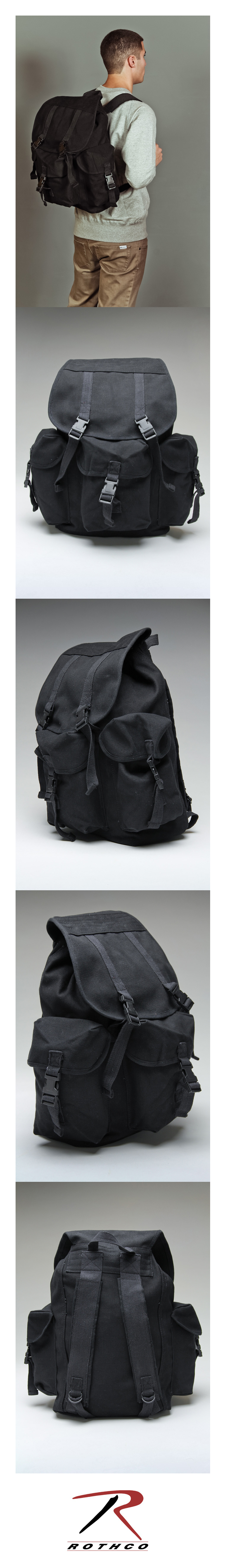 로스코(ROTHCO) CANVAS OUTFITTER BACKPACK BLACK