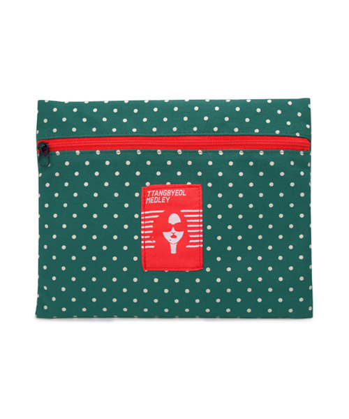 땅별메들리(TTANGBYEOL MEDLEY) 도트 파우치 (그린)
