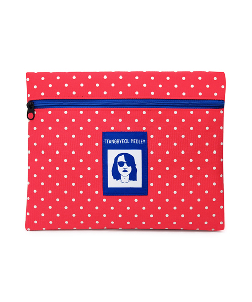 땅별메들리(TTANGBYEOL MEDLEY) 도트 파우치 (핑크)