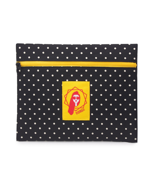 땅별메들리(TTANGBYEOL MEDLEY) 도트 파우치 (먹색)