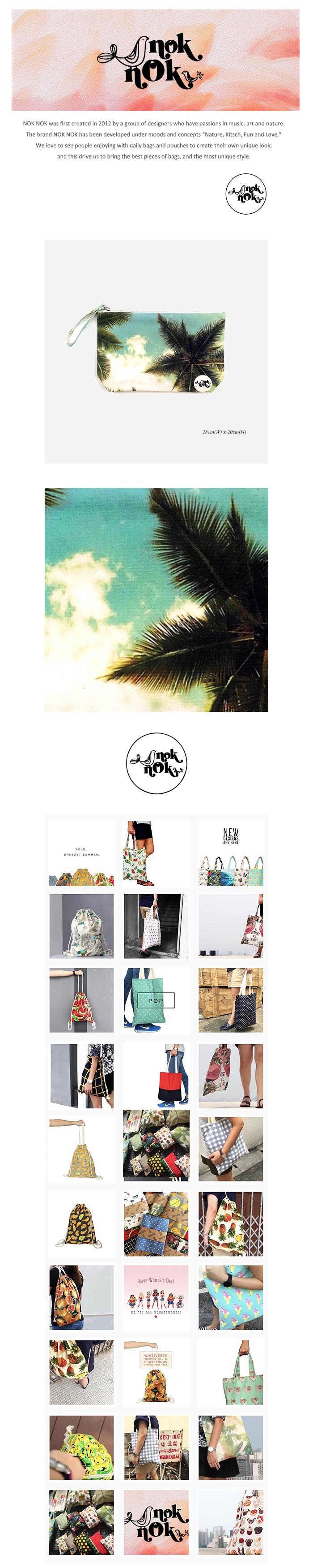 녹녹(NOK NOK) MEDIUM POUCH (PALM)