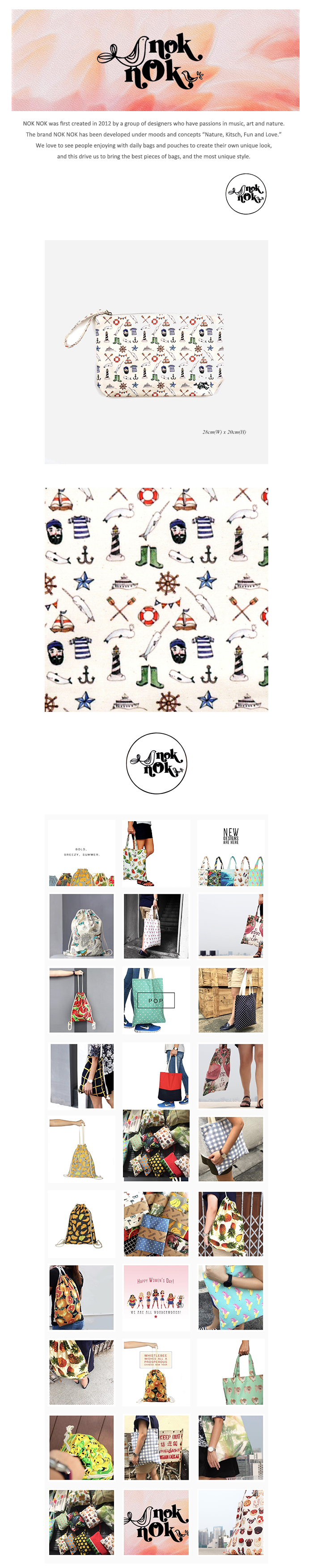 녹녹(NOK NOK) MEDIUM POUCH (PIRATES)