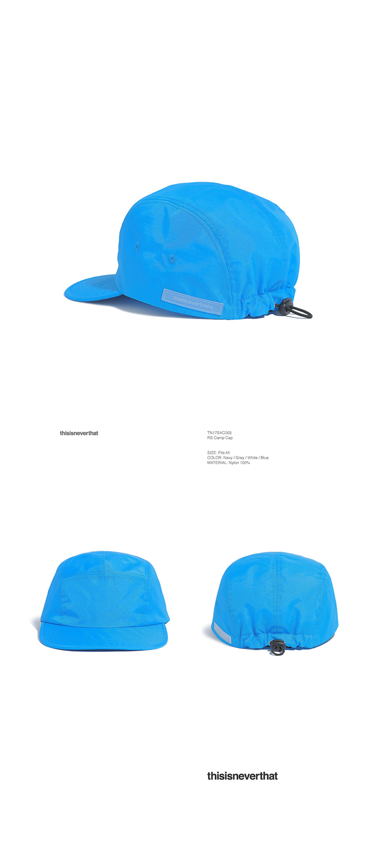 디스이즈네버댓(THISISNEVERTHAT) RS Camp Cap Blue