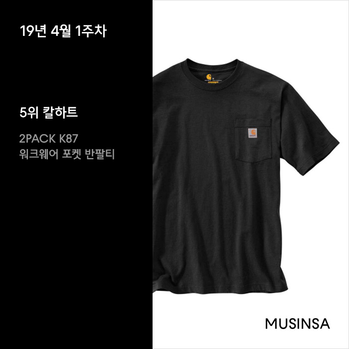 4월 1주차 반소매 티셔츠 랭킹 : 역시 심플한 로고 티셔츠가 최고! 4월 1주차 반소매 티셔츠 랭킹 : 역시 심플한 로고 티셔츠가 최고!