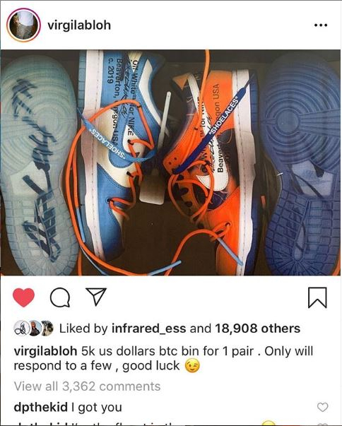 SNS 해킹을 당한 버질 아블로(Virgil Abloh) SNS 해킹을 당한 버질 아블로(Virgil Abloh)