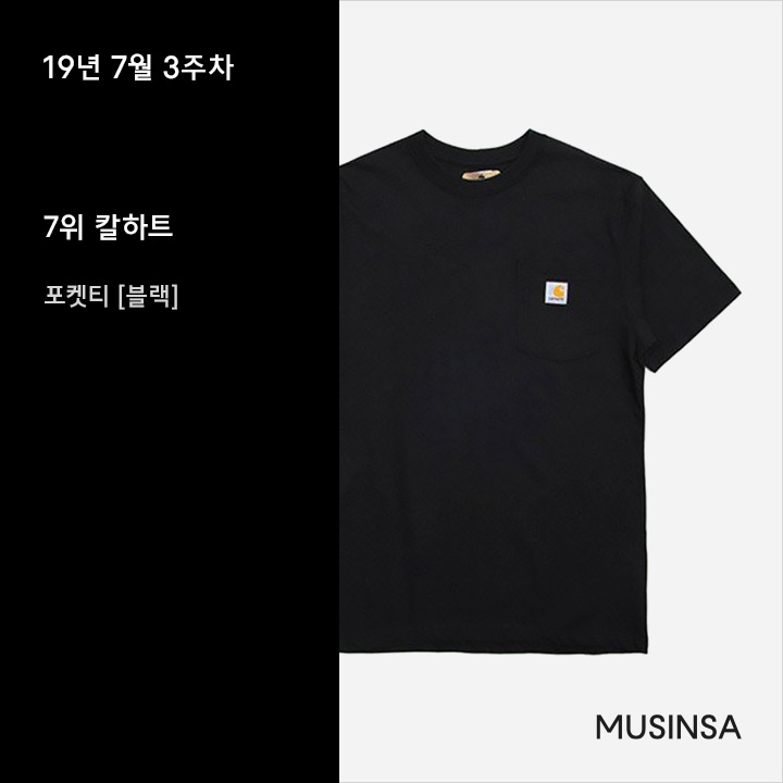 7월 3주차 블랙 티셔츠 랭킹 : 시크한 블랙의 매력에 빠져 봅시다! 7월 3주차 블랙 티셔츠 랭킹 : 시크한 블랙의 매력에 빠져 봅시다!