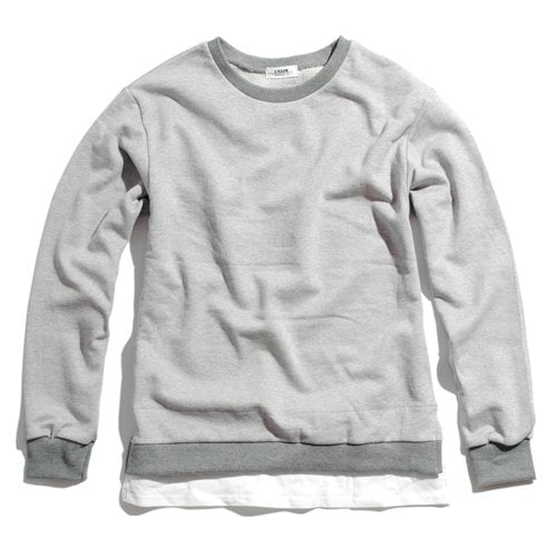언로우(UNLOW) LAYERED CREW NECK GRAY - 10,000원 | 무신사 스토어