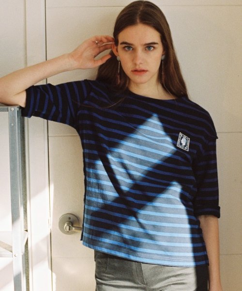 얼론투게더(ALONE&TOGETHER) stamp stripe navy - 64,000원 | 무신사 스토어 - 셀렉트숍