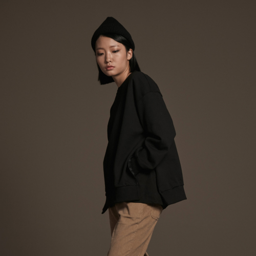 유주얼 에딧(USUAL EDIT) Slit Zipper Sweatshirts(Black) - 62,000원 | 무신사 스토어 - 셀렉트숍