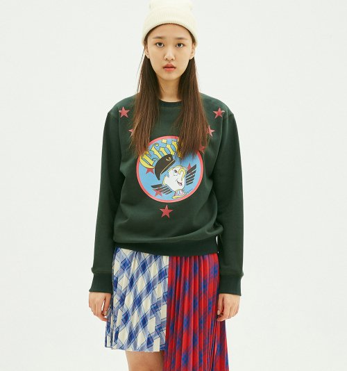 서리얼벗나이스 유니섹스(SURREALBUTNICE UNISEX) SWEAT KHAKI - 61,600원 | 무신사 스토어 - 셀렉트숍