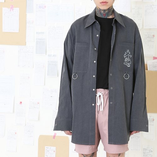 라메르마메종(LA MER MA MAISON) 2 RING PRINTING SH (GREY) - 98,000원 | 무신사 스토어 - 셀렉트숍