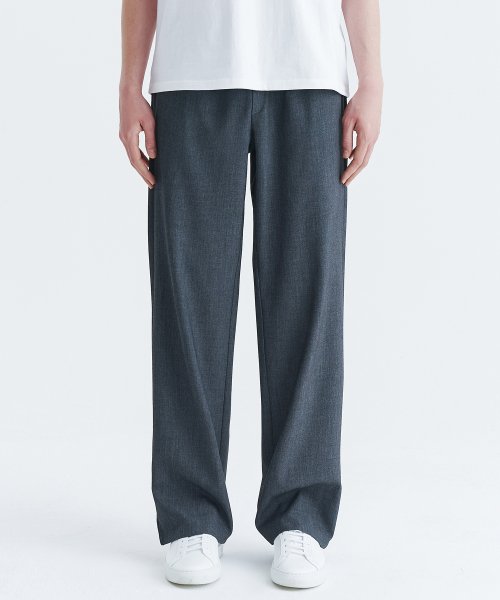 unisex semi wide banding slacks