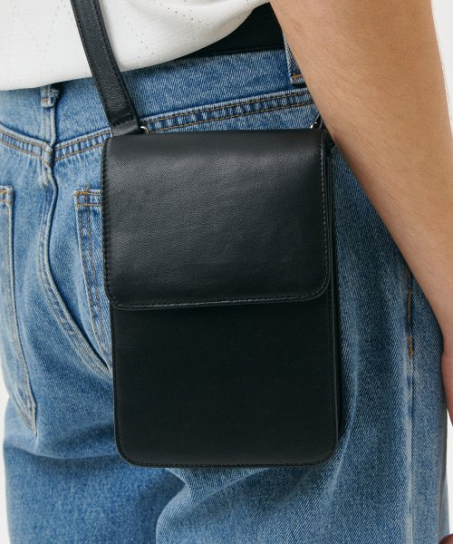 Lamb skin / Vegan leather mini bag BLACK