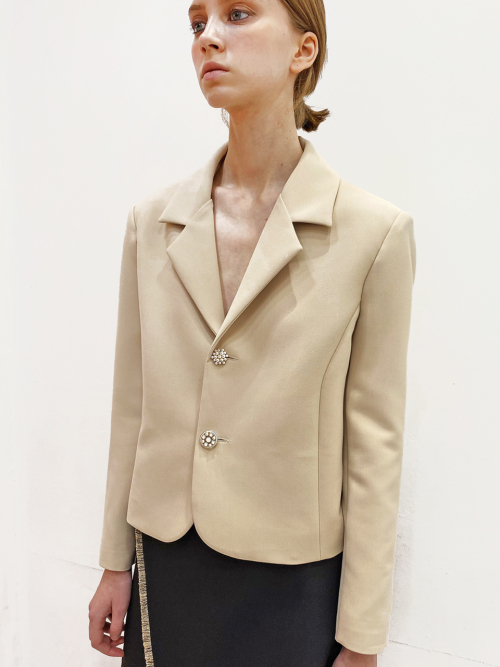 Pearl Crop Beige JK