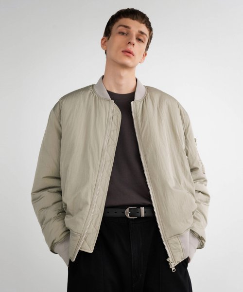 OVERSIZE MA-1 LIGHT BEIGE