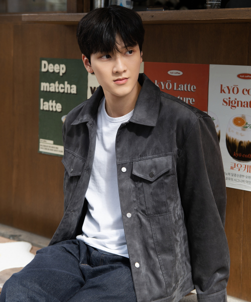[ON]Suede Semi-Overfit Trucker - 2color