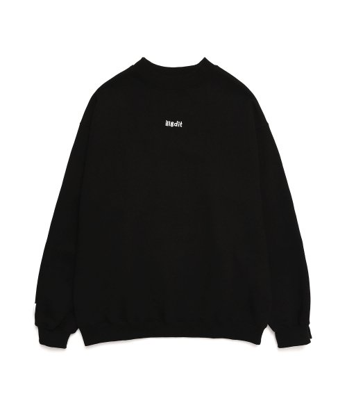HALFNECK RIB SWEATSHIRT BLACK