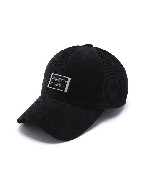 CORDUROY LABEL BALLCAP BLACK