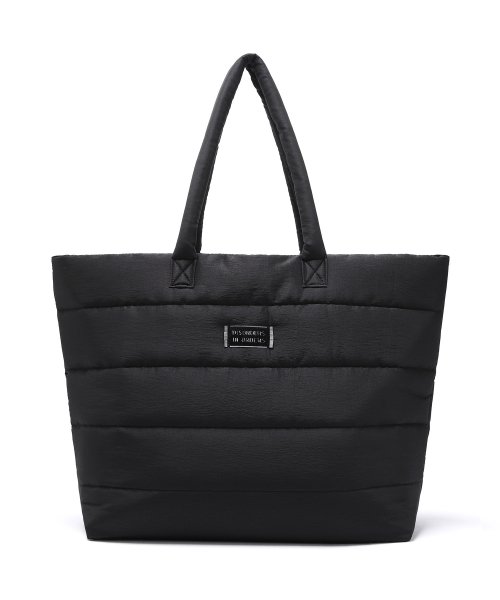 MATTE QUILTED TOTE BAG BLACK