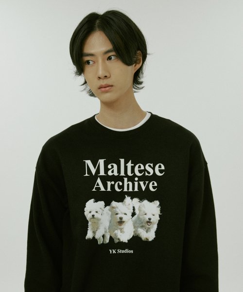 Maltese archive sweatshirts BLACK