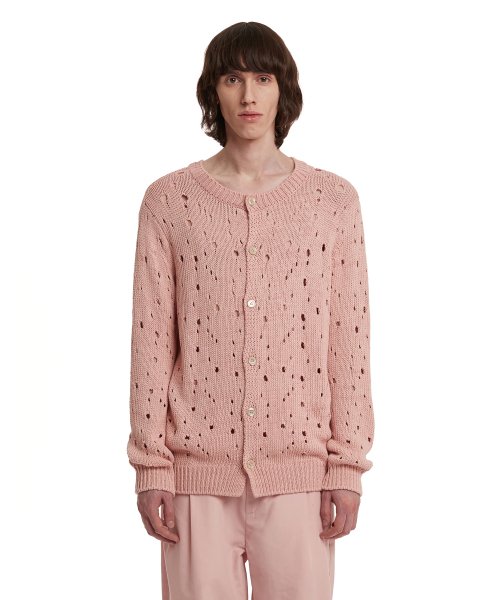 Destroyed Cardigan_Pink
