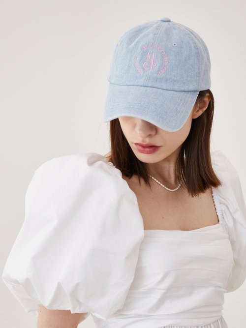 Round Logo Ball Cap (light blue denim)